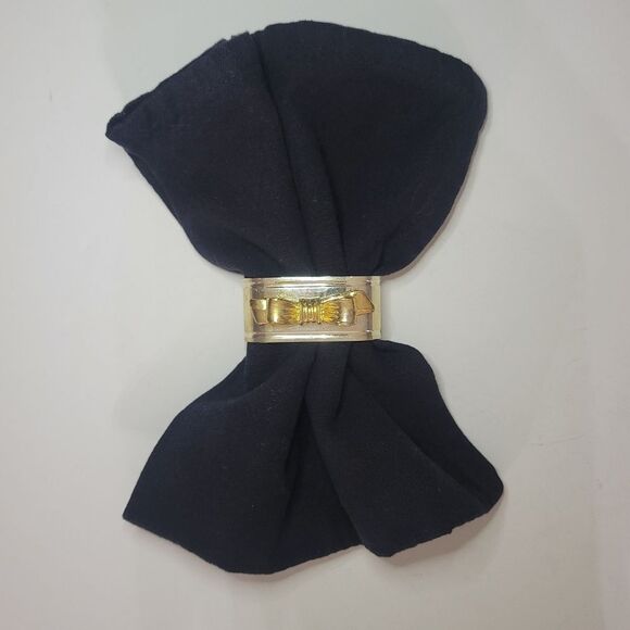 Silver Plated Napkin Ring With Gold Plated Bows Set Of 12 - Picture 3 of 10